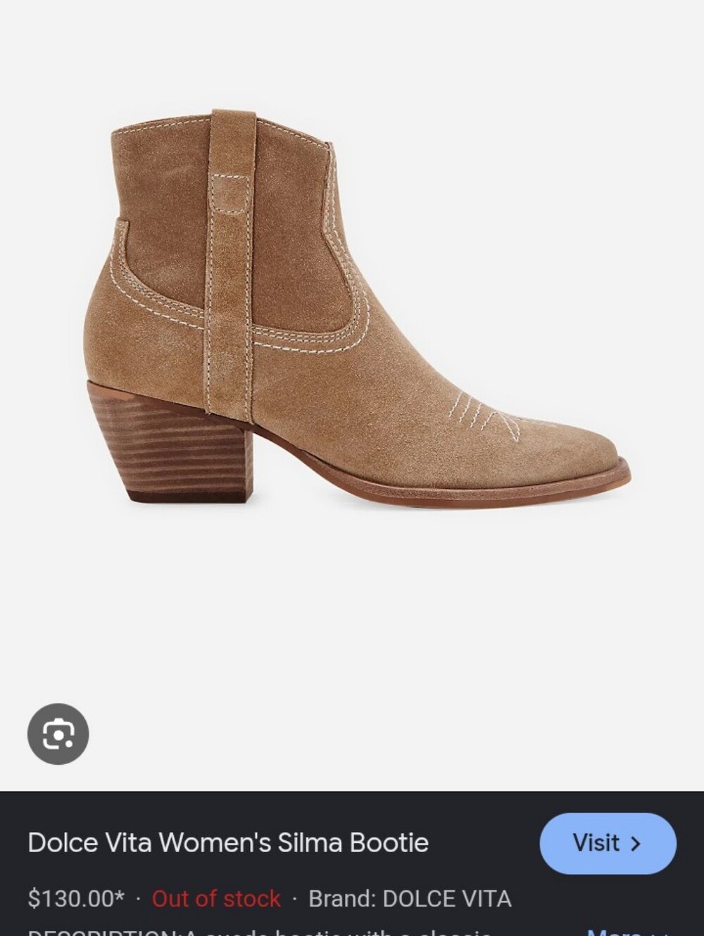 Dolce Vita Taupe Suede Ankle Bootie - Picture 2 of 10